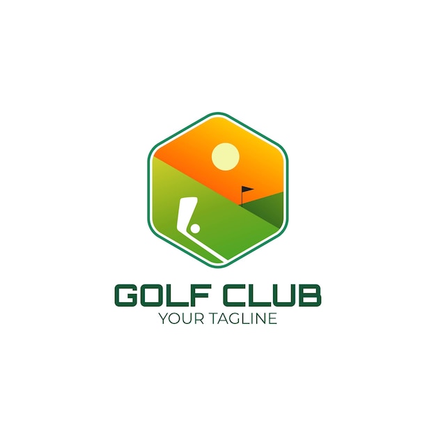 Golf club badge lable logo design