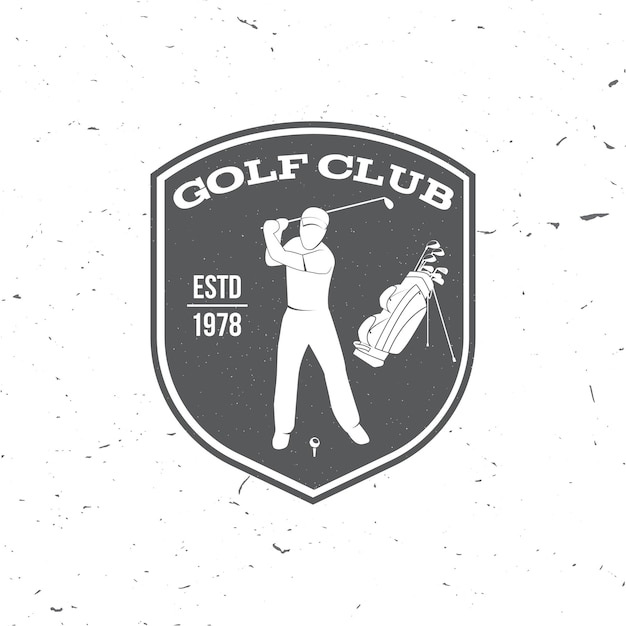 Golf club concept with golfer and bag