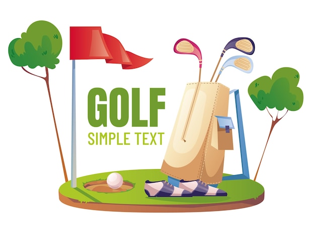 Golf club grass sport competition tournament event advertisement banner poster concept