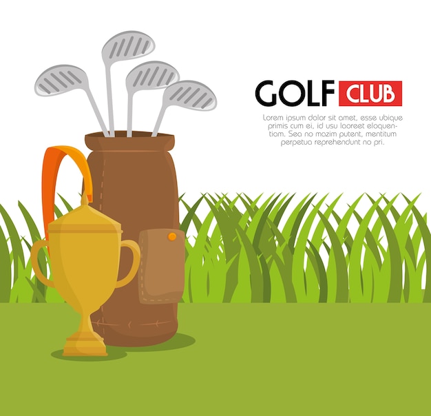 Golf club sport icon