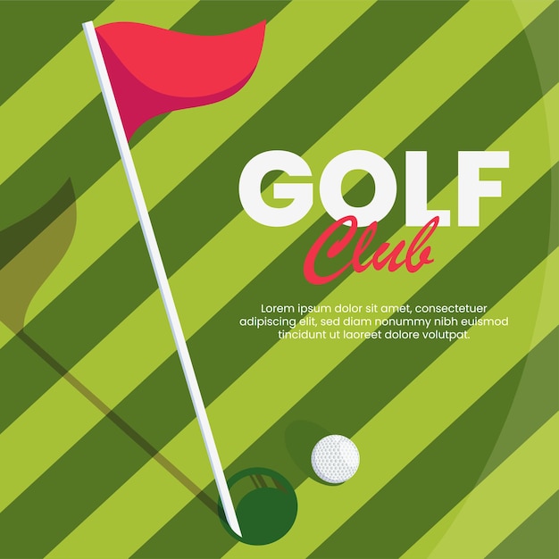 Golf club sport vector illustration poster design