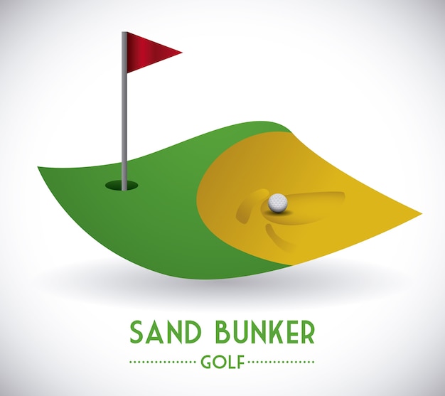 golf design over gray background vector illustration