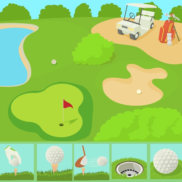 Golf field concept