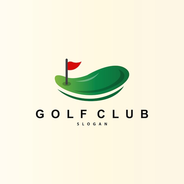 Golf Logo Ball Game Sport Club Team Golf Game Tournament Design Symbol Template Illustration