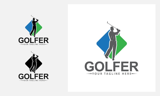 Golf logo design template