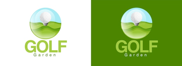 Golf Logo Design With Garden