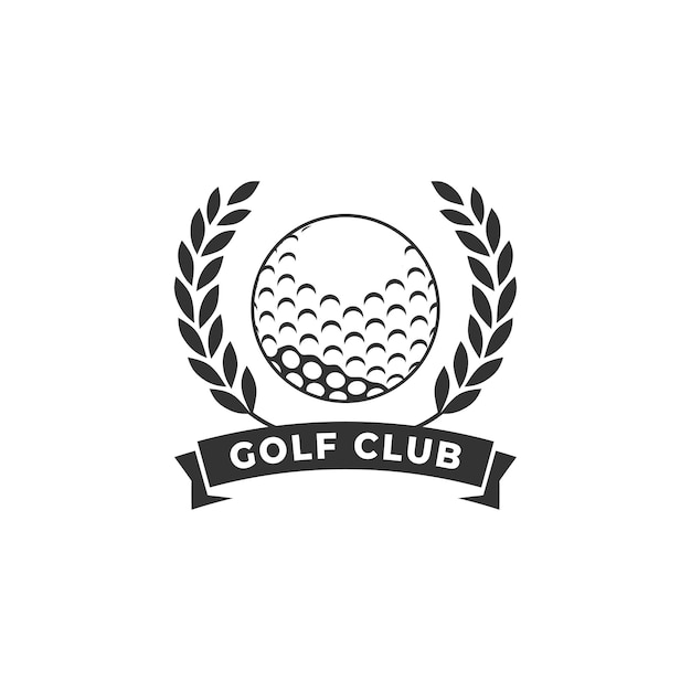 Vector golf logo simple design vector template vector label of golf logo of golf championship