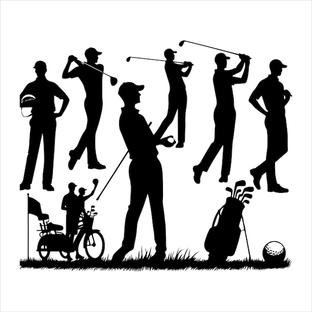 golf player vector golf player silhouette vector golf player vector illustration