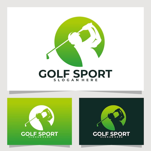 Golf sport logo vector design template