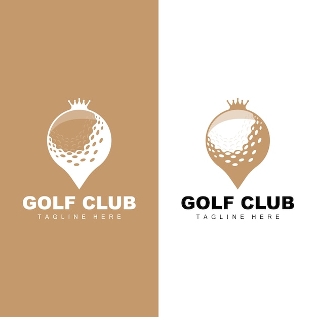 Golf Team Sport Logo Design Tournament Illustration Symbol Template