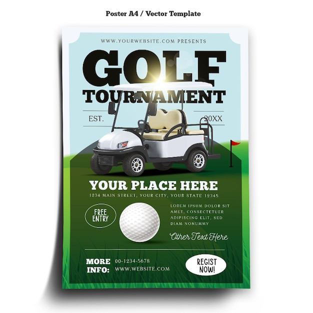 Golf Tournament Poster Template