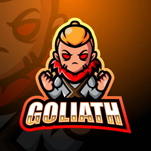 Goliath mascot esport logo illustration