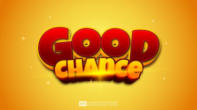 Good Chance editable text effect font