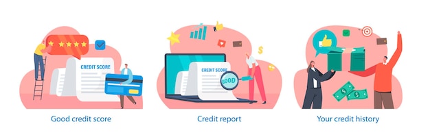 Vector good credit history positive financial record reflecting timely payments low debt and responsible borrowing it enhances trust with lenders and improves chances of loan approvals isolated elements