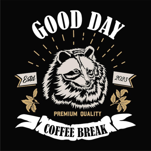 good day coffee vector