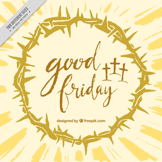 Vector good friday background with crown of thorns