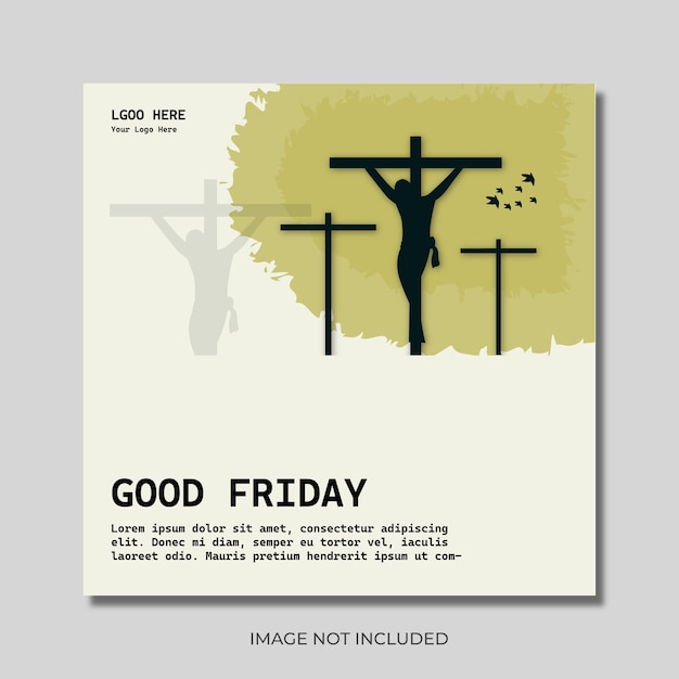 Good friday background with jesus christ crucifixion