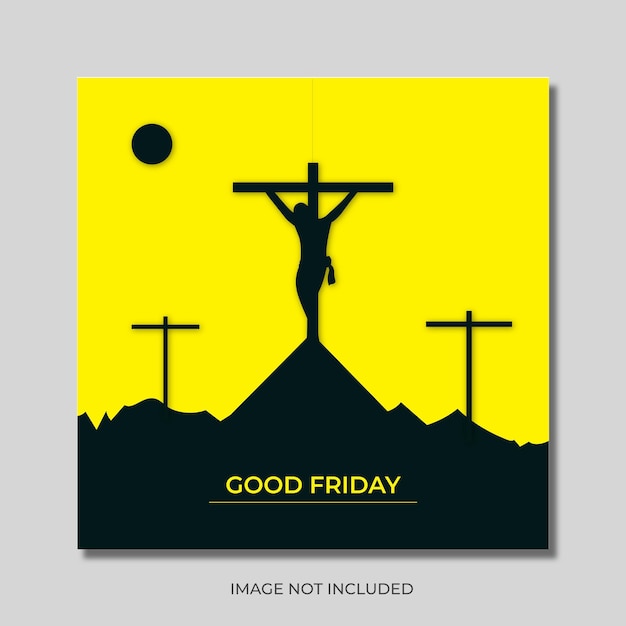 Good friday background with jesus christ crucifixion