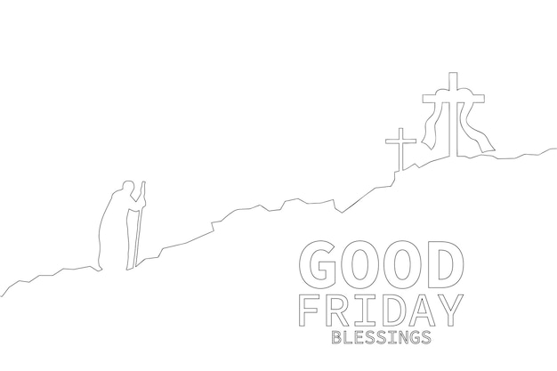 good friday banner and social media post