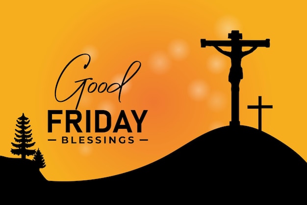 good friday banner and social media post