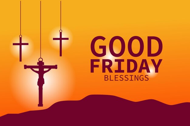 good friday banner and social media post