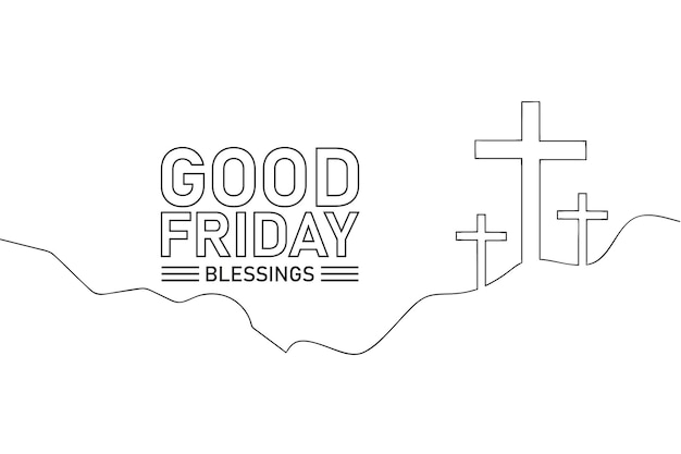 good friday banner and social media post