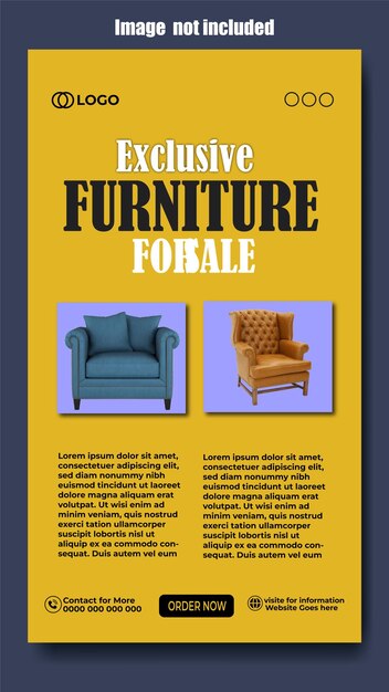 Good looking Furniture Instagram Story Template Design for exclusive uses