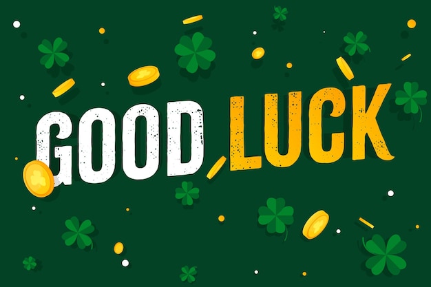 Vector good luck banner or poster vector illustration