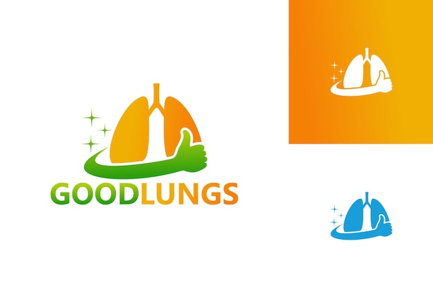 Good Lungs Logo Template Design Vector, Emblem, Design Concept, Creative Symbol, Icon