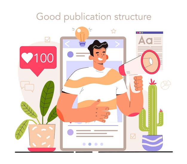 Good publication structure social media content manager guidance