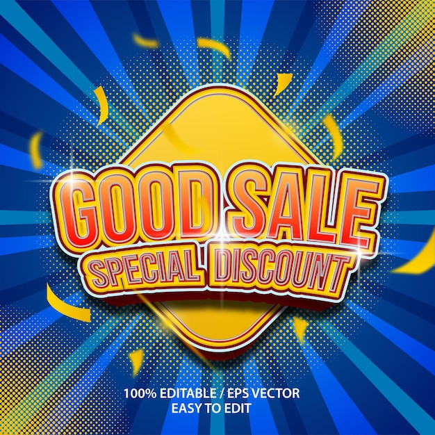 Good sale text effect Premium Vector