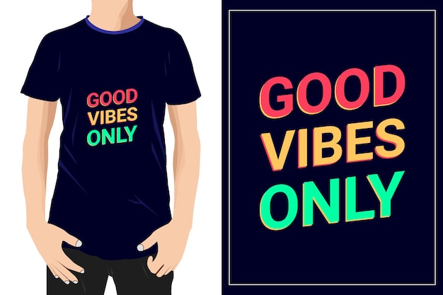 Good vibes only Design ready for mug tshirt label or printing Premium Vector