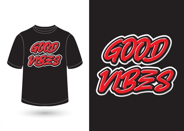 Good vibes vector for t-shirt design