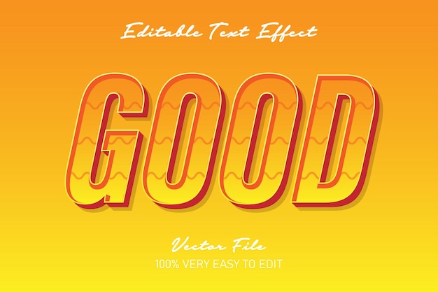 good yellow text effect editable text