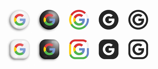 Google Modern 3D And Flat Icons Set