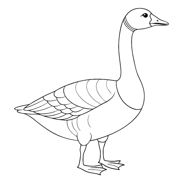 Goose line art