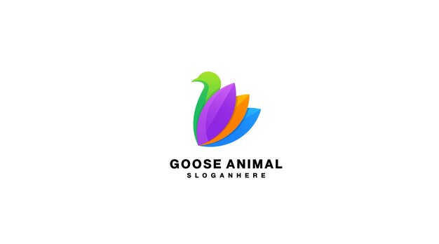 Goose logo gradient colorful