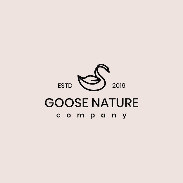 Goose nature logo vector design