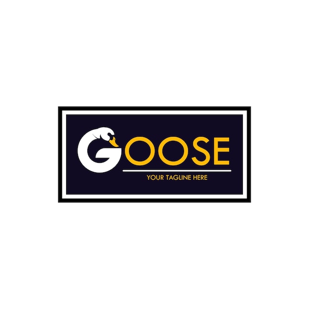 Goose swan logo letter template design for brand or company and other