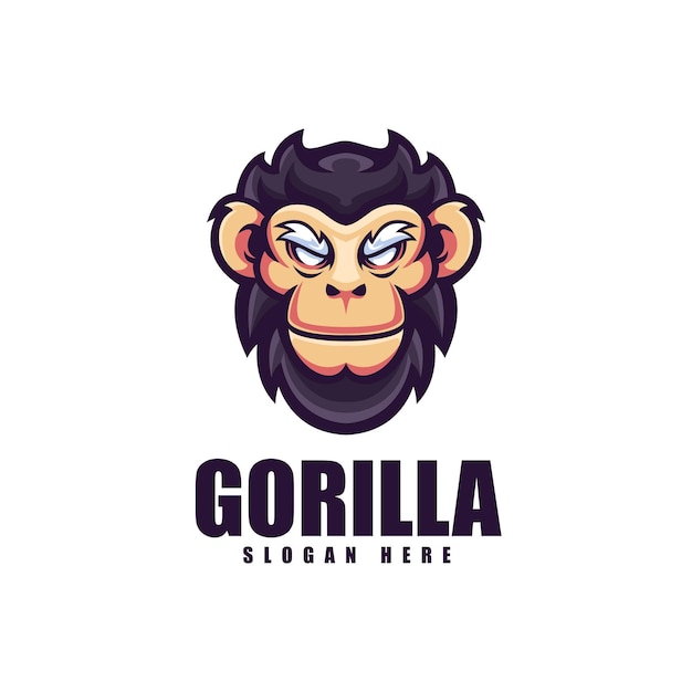 Gorilla Basket Illustration Vector Mascot Logo