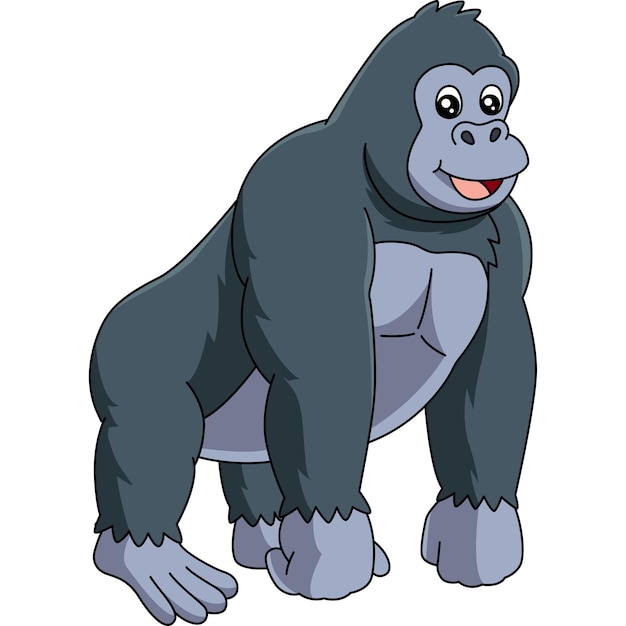 Gorilla Cartoon Clipart Vector Illustration