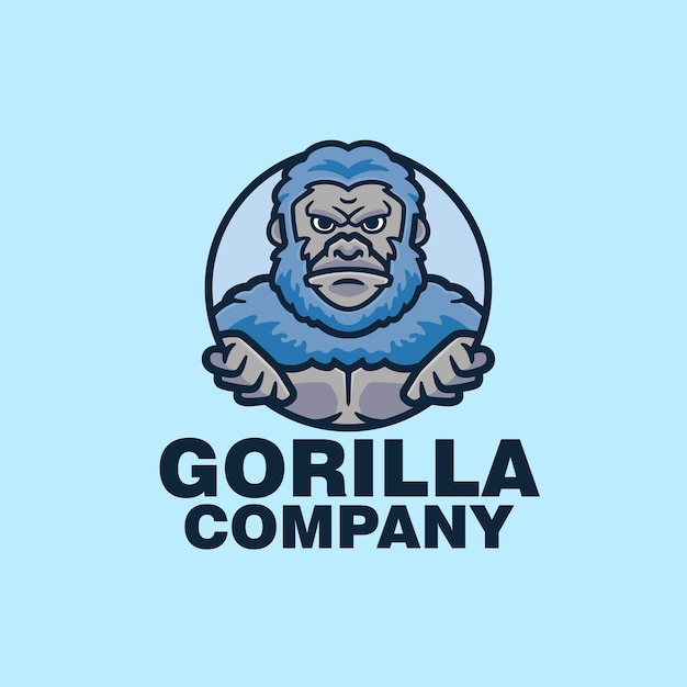 Gorilla cartoon mascot character logo design