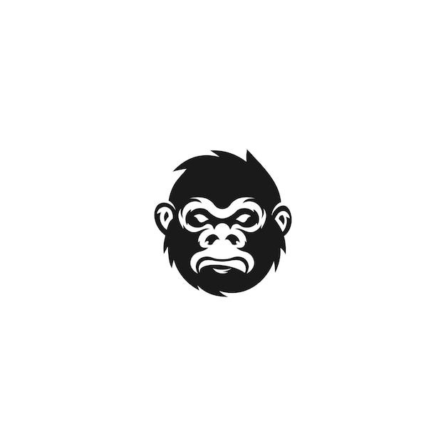 Gorilla head logo vector icon illustration