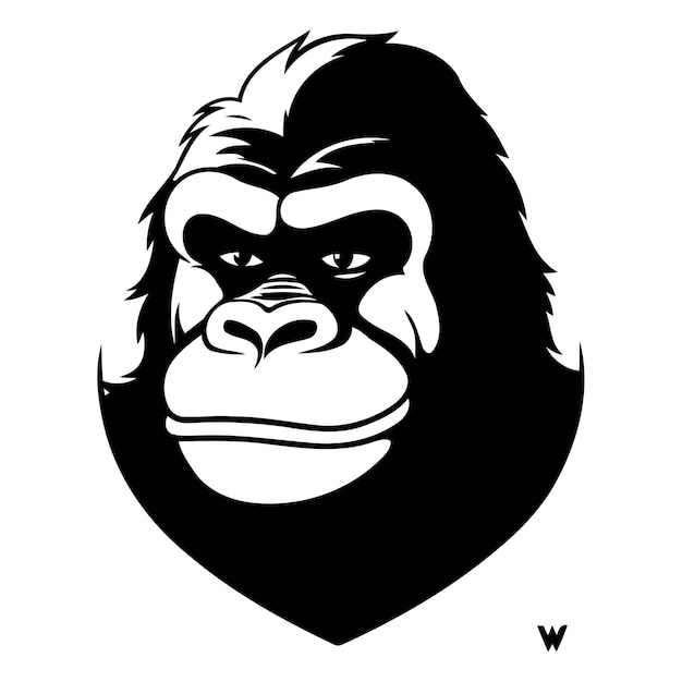 Gorilla head mascot Vector illustration of gorilla head mascot