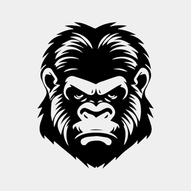 Gorilla head vector illustration for logo symbol