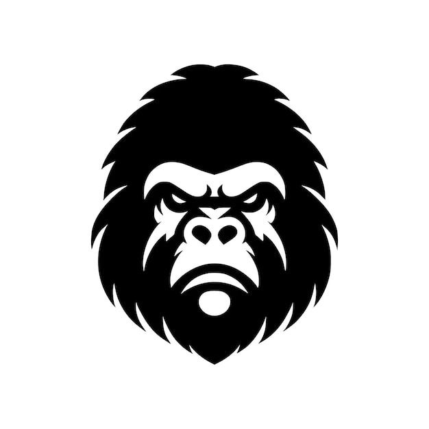 Gorilla Logo Black and White