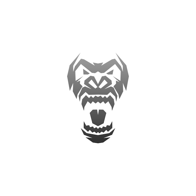 Gorilla logo design vector icon template