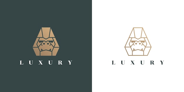 Gorilla luxury geometric polygon logo