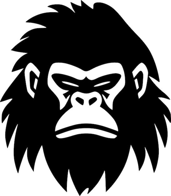 Gorilla Minimalist and Simple Silhouette Vector illustration