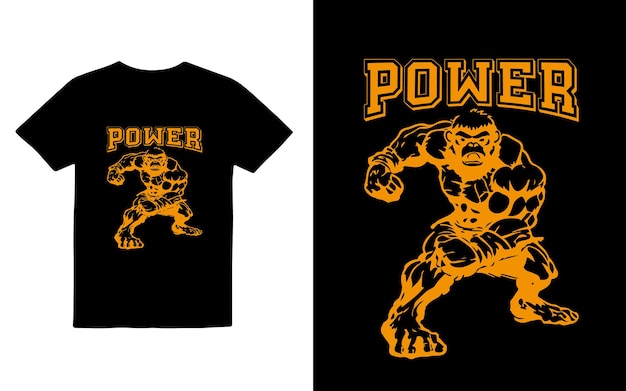 gorilla power tshirt design